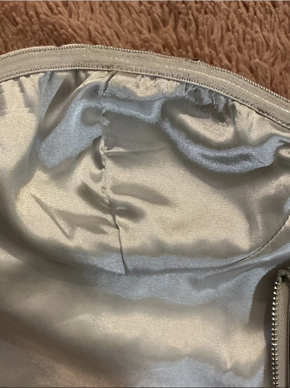 FASHION NOVA Silver Metallic Bustier Crop Top - Holographic Silver - Picture 5 of 7